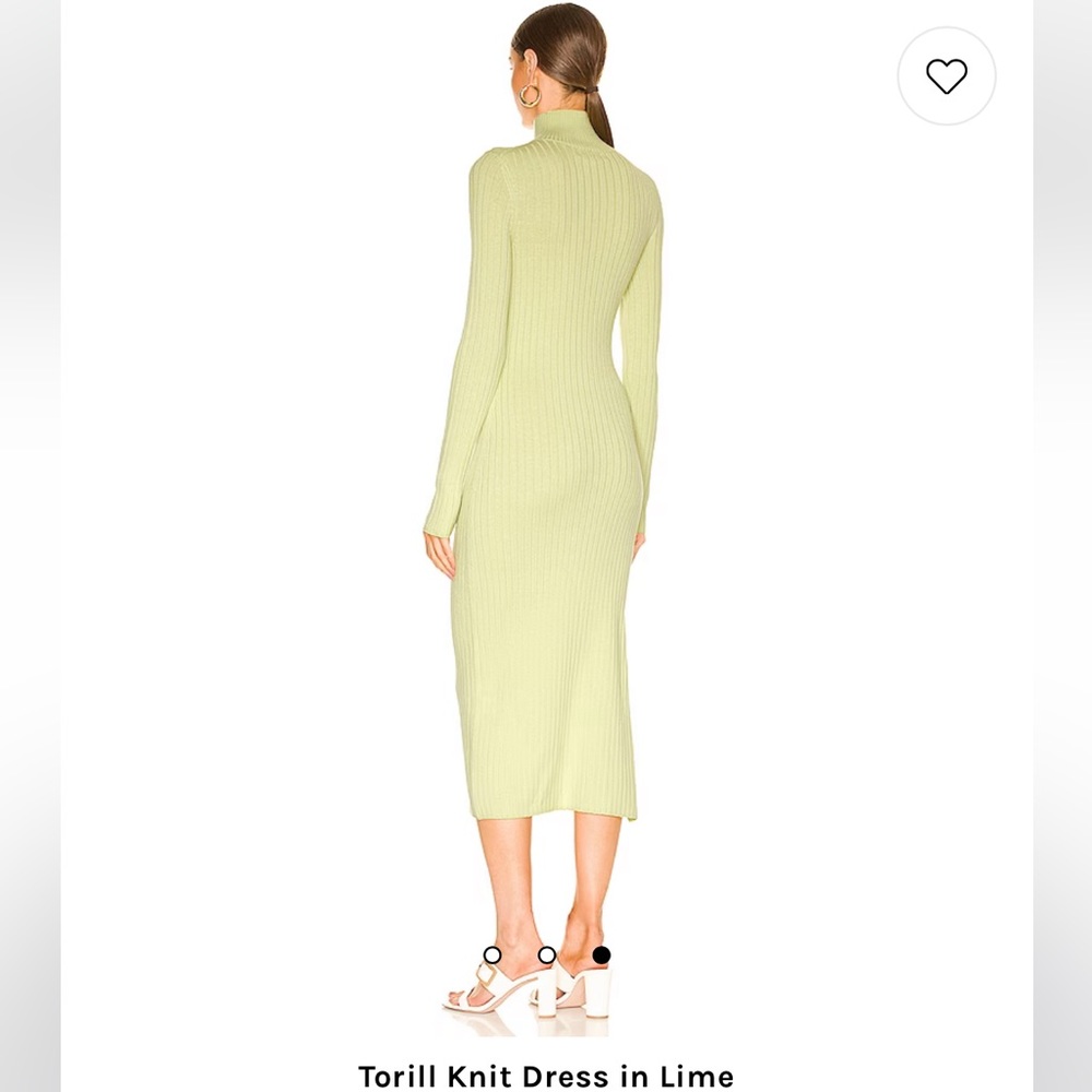 L’Academie Torill knit dress in lime - Picture 3 of 5